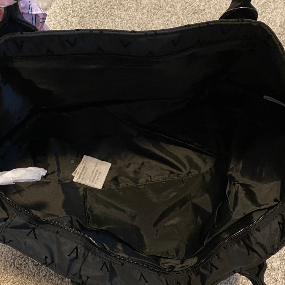 NWT Victoria's Secret Black Tote with Pink Scarf - Picture 5 of 5